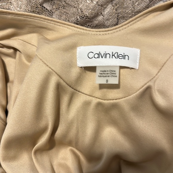 Calvin Klein special occasion dress. Beige, size 8 - Picture 4 of 6
